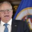 Minnesota governor Tim Walz speaks to the media