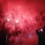 Fireworks lit up the River Thames on Wednesday