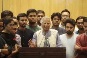 Interim leader takes helm in Bangladesh in bid to bring peace ahead of elections