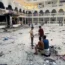This image made from a video, shows the yard of a school after being hit by an Israeli airstrike in Gaza City Saturday, Aug. 10, 2024. (AP Photo)