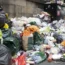 Rubbish piled up on the street in Edinburgh