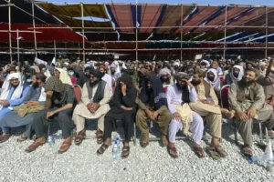 Taliban celebrate three years in power with parade at former US air base