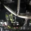 A burnt-out gondola on a Ferris wheel after a fire broke out