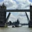 The German corvette FGS Braunschweig on the Thames