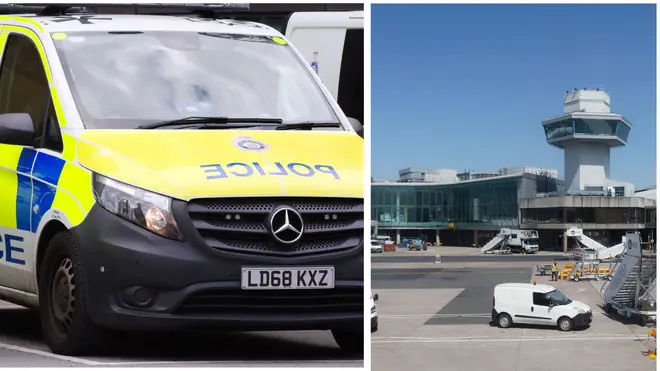 Three police officers hurt after being assaulted at Manchester Airport, as three people arrested and one tasered