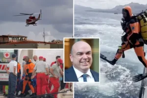 Manslaughter probe launched over Bayesian superyacht sinking as rescuers resume search for final missing person
