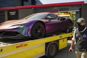 Vehicles towed from Andrew Tate’s home after new human trafficking allegations