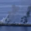 Fires burn on board the oil tanker Sounion in the Red Sea