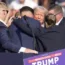 Republican presidential candidate former President Donald Trump is surrounded by Secret Service at a campaign event