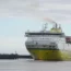 The ferry Seven Sisters at Newhaven ferry port after migrants have been found in the back of a lorry at port in East Sussex