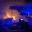 A building on fire